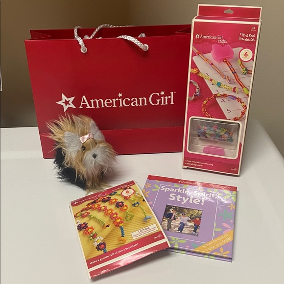 American Girl Sugar Yorkie |Clip Knot |Style Book |Daisy Bead Bracelets|Gift Bag - Picture 3 of 13